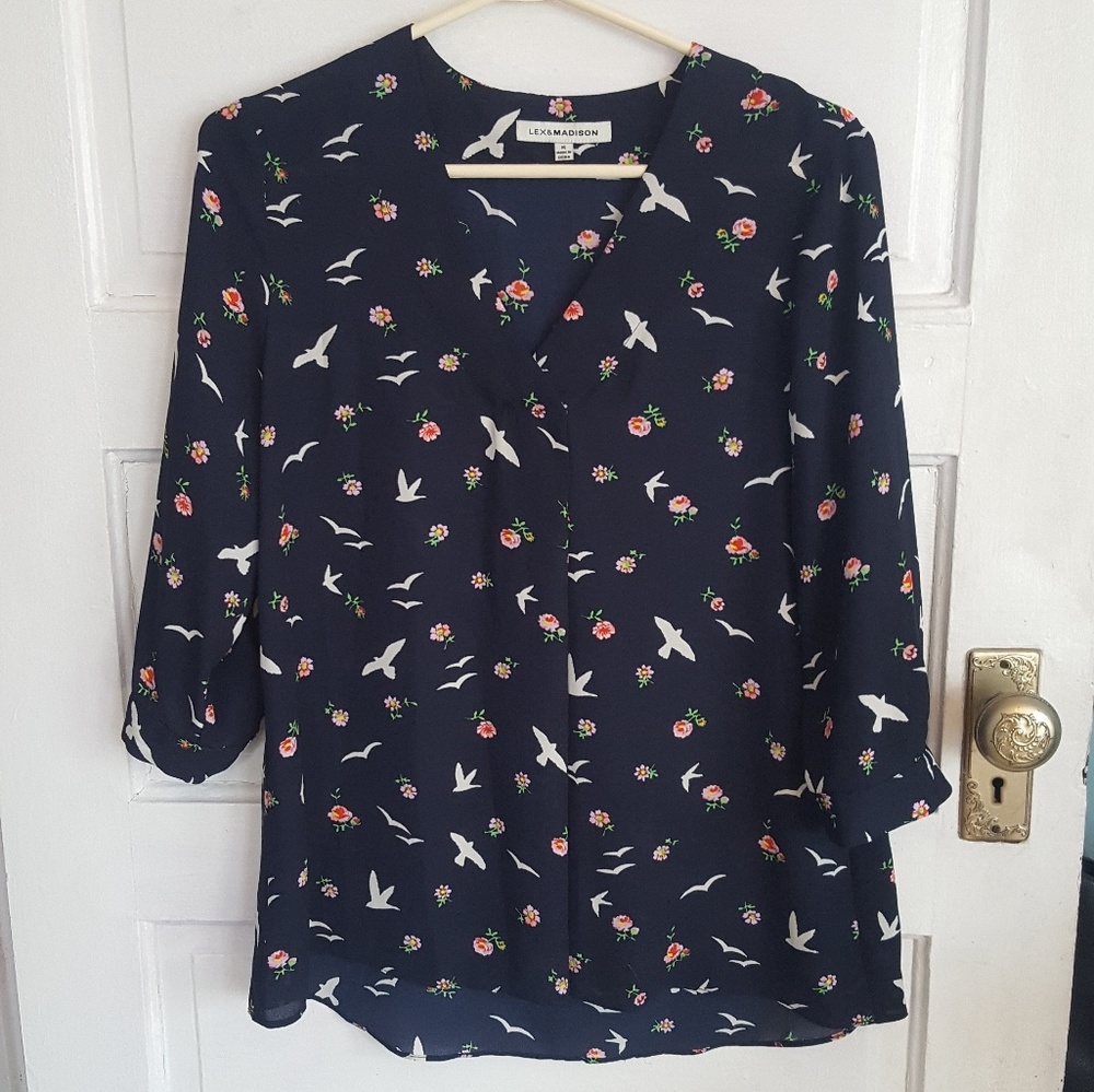 Lex & Madison Print Blouse